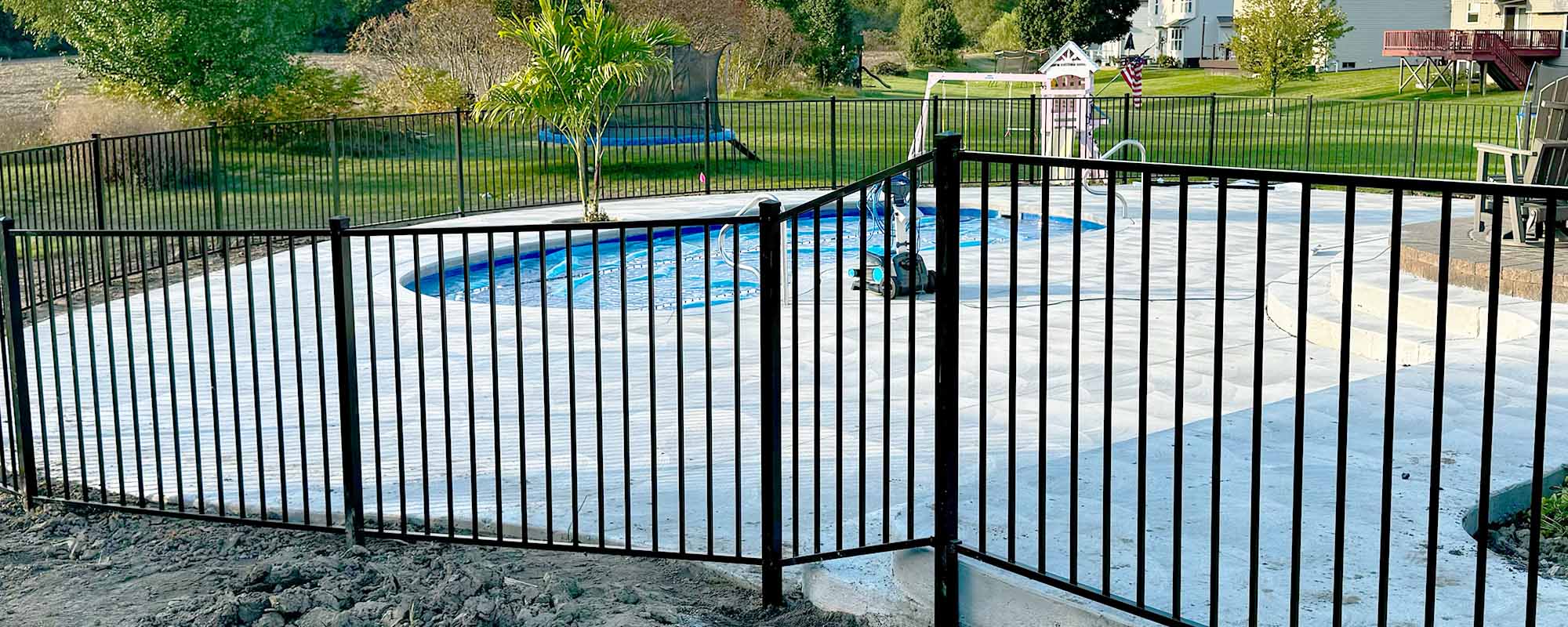 Aluminum fence installed