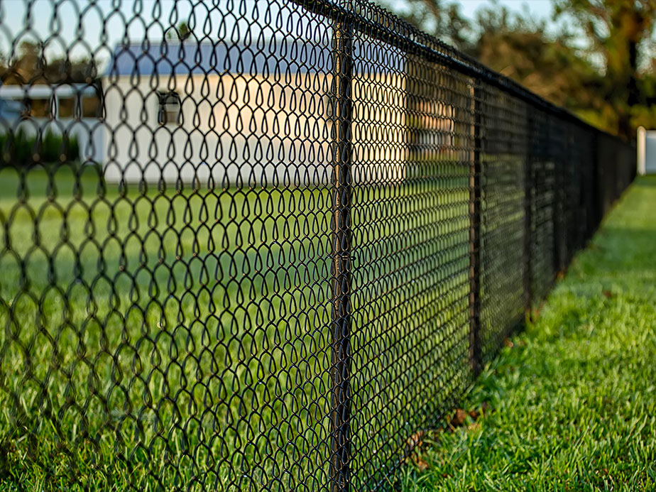 Chain link fence installation