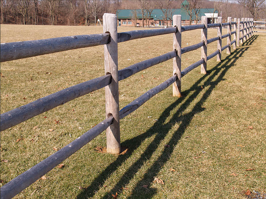 Split rail fence installation