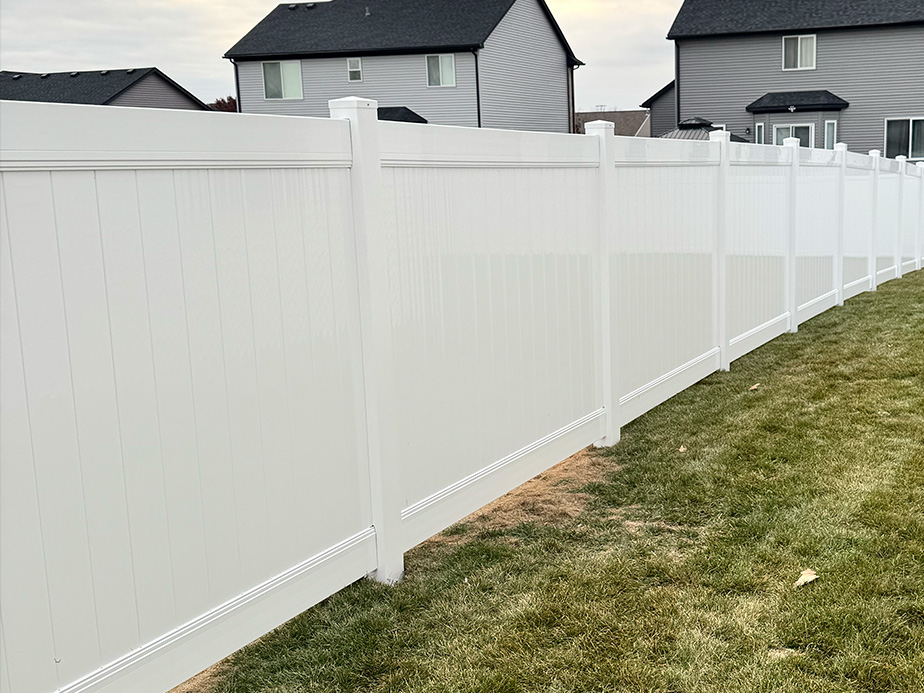 Vinyl fence installation