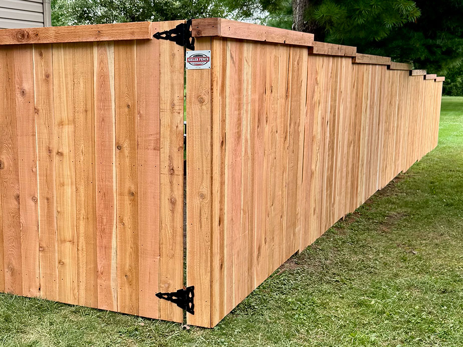 Wood fence installation