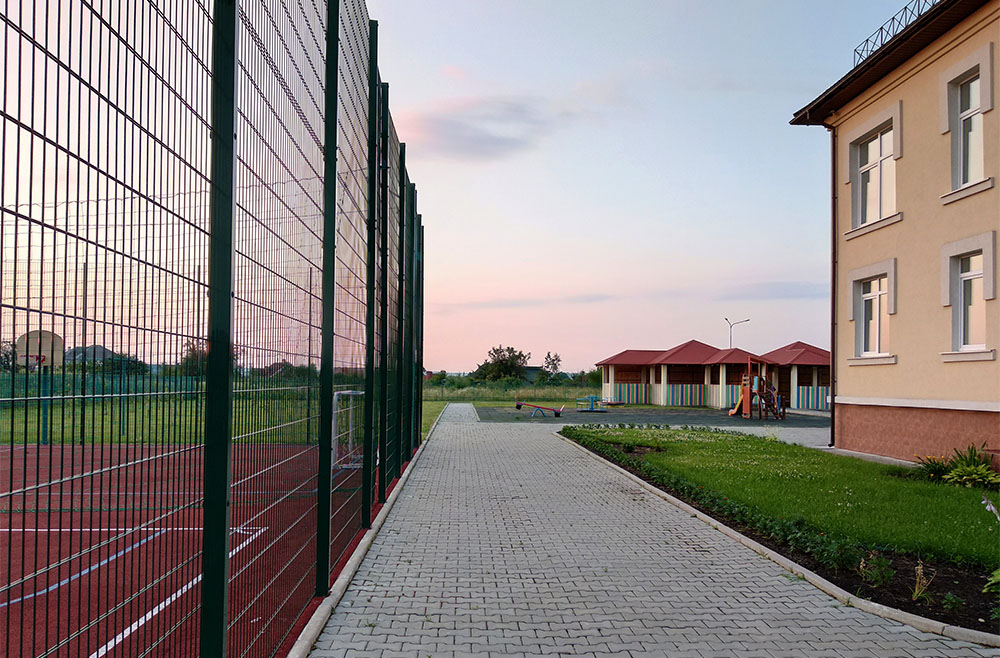 School perimeter security fence installation