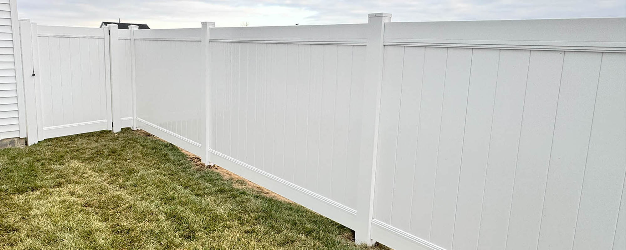 Vinyl fence installed