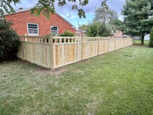 Wood privacy fence